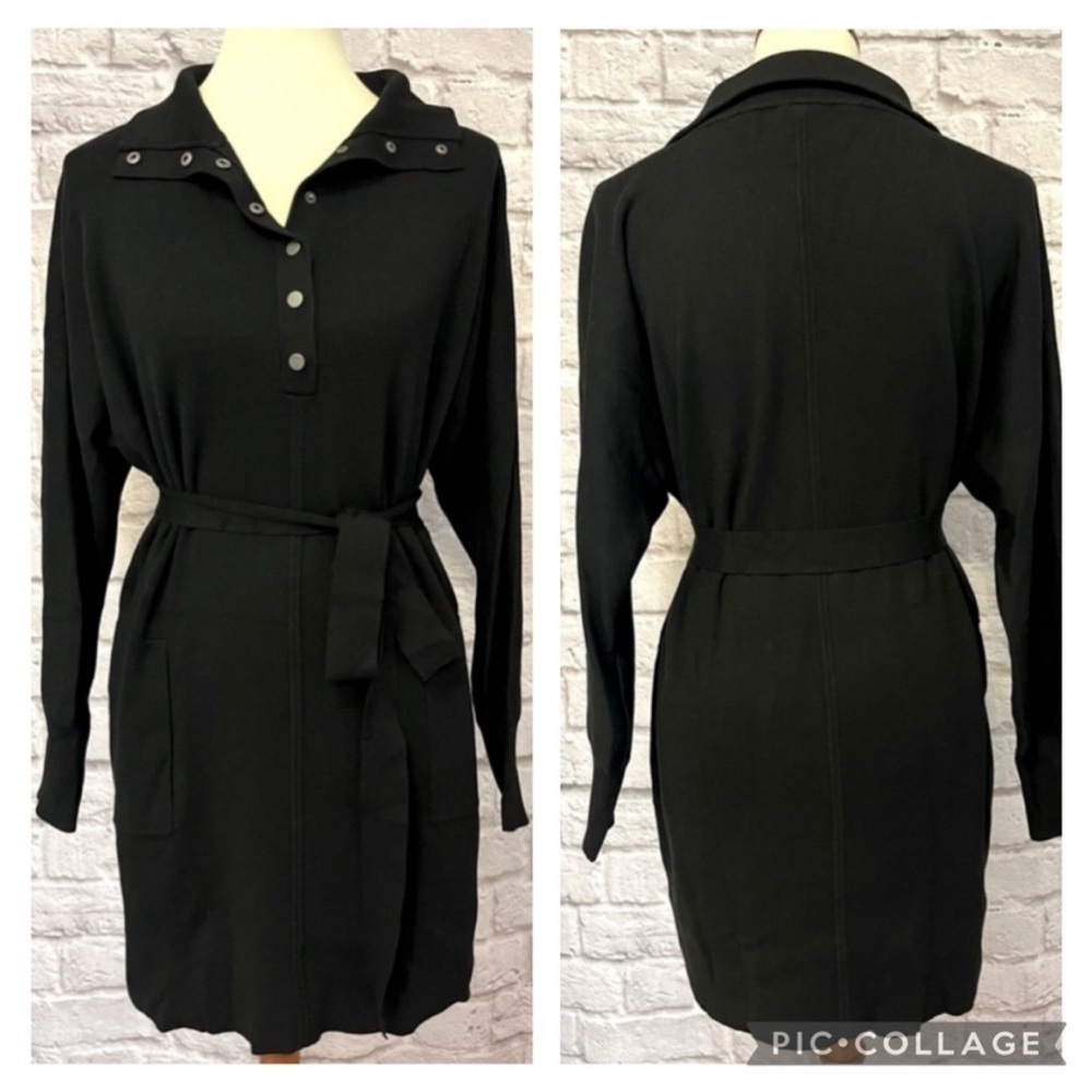 Anthropologie Daily Practice Polo Knit Mini Dress in Black (Price Firm) - Picture 5 of 8